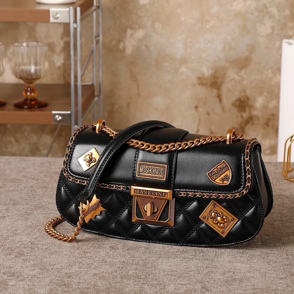 Sac Bandoulière Matelassé à Chaîne — Signature Couture